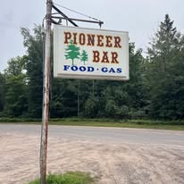The Pioneer Bar roadside sign: Food, Gas